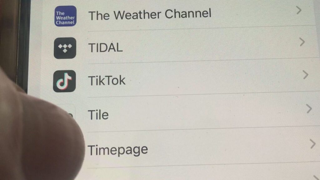 TikTok settings on iPhone