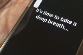 app says 'take a breath"