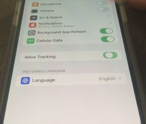 Turn off data tracking
